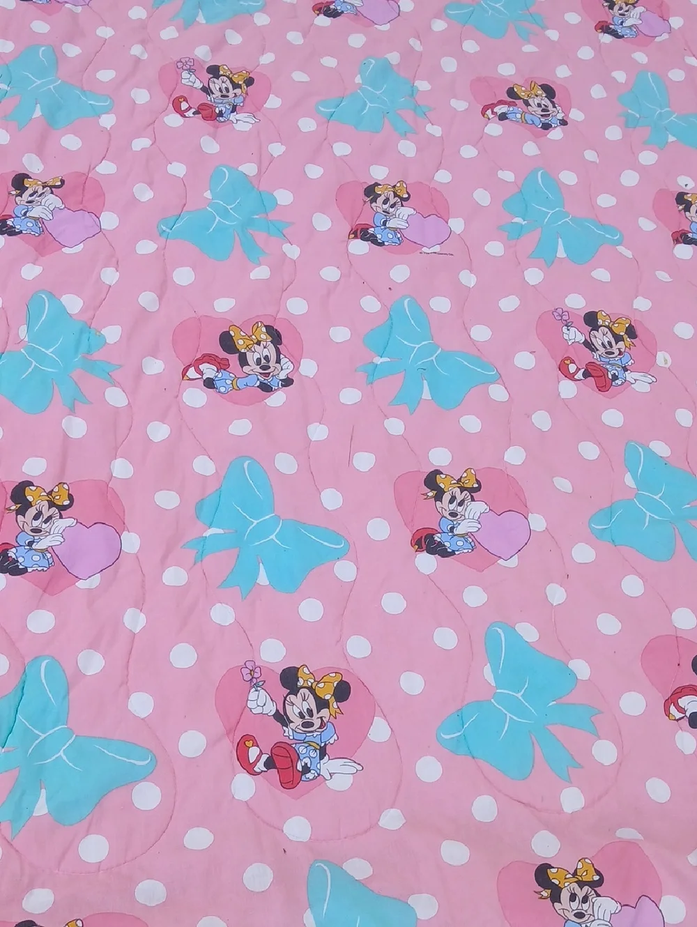 Walt Disney Minnie Mouse Kids Pink Character Polka Dot Twin Size Comforter
